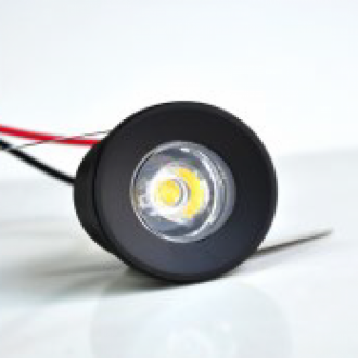 Bala Led Nicho 1w Redonda Negra- 6400k Luz Blanca