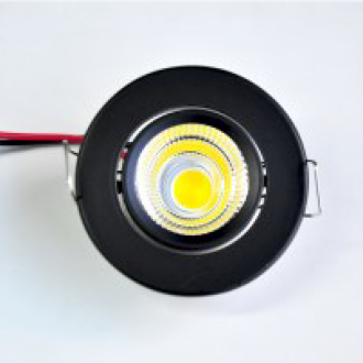 Bala Led Nicho 3w Redonda Negra- 6400k Luz Blanca