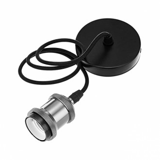 Portalampara Vintage E27 Colgante Color Plata Portalampara Vintage E27 Colgante Color Plata